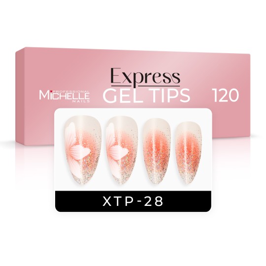 EXPRESS GEL TIPS 120PZ - 28 Fiori Glitter