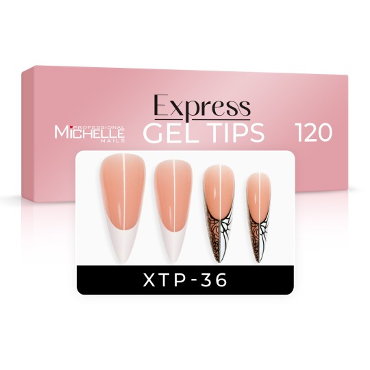 EXPRESS GEL TIPS 120 pièces - 36 motifs Nude French