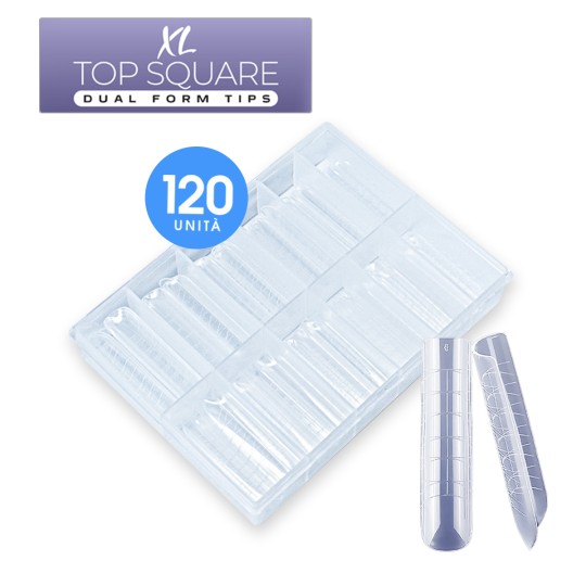 EMBOUTS DOUBLES EN XL TOP SQUARE ACRYLGEL (FORMES DE TIGE DOUBLE FORME EN S) 120PCS