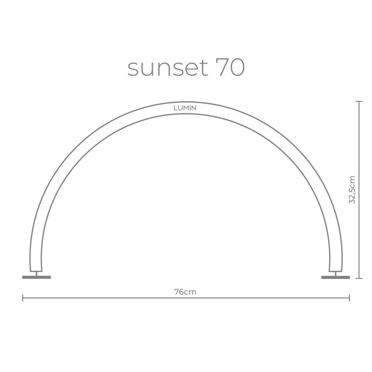 LUMIN SUNSET 70 LAMP - WHITE STRASS