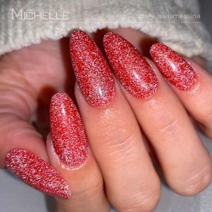 Smalto Disco Glitter Semipermanente - Rosso 03