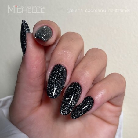 Magic Color Soak Off - 066 Nero Glitter Argento