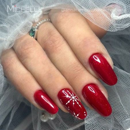 Magic Color Soak Off - 038 Rosso Microglitter