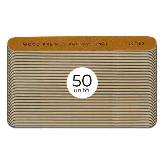 50x STRAIGHT WOODEN FILE 120/180