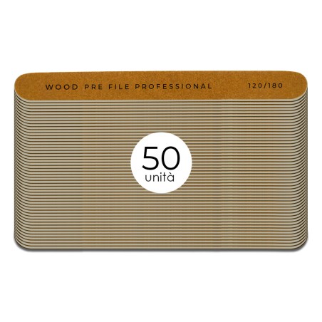 50x STRAIGHT WOODEN FILE 120/180