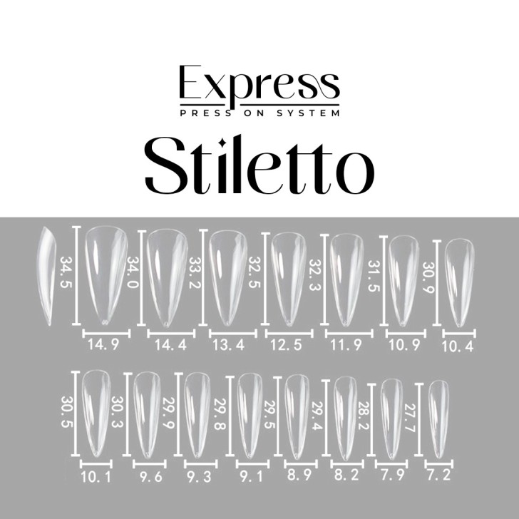 EXPRESS GEL TIPS 120 pièces - 43 Stiletto French Swirl