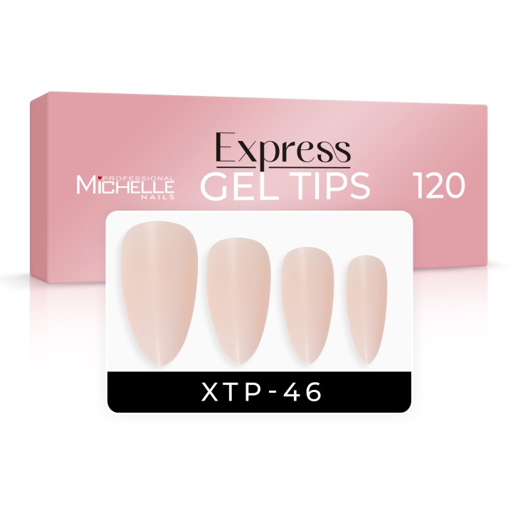 EXPRESS GEL TIPS 120 pièces - 46 Babyboomer Skin d'amande