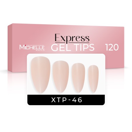 EXPRESS GEL TIPS 120PCS - 46 Babyboomer Almond Skin