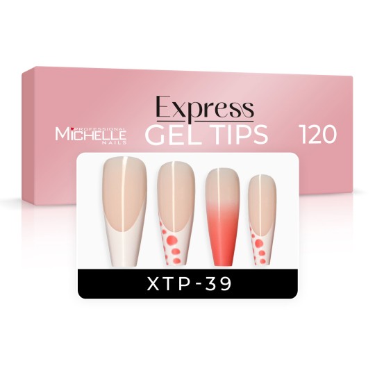 EXPRESS GEL TIPS 120PZ - 39 French deco rosso