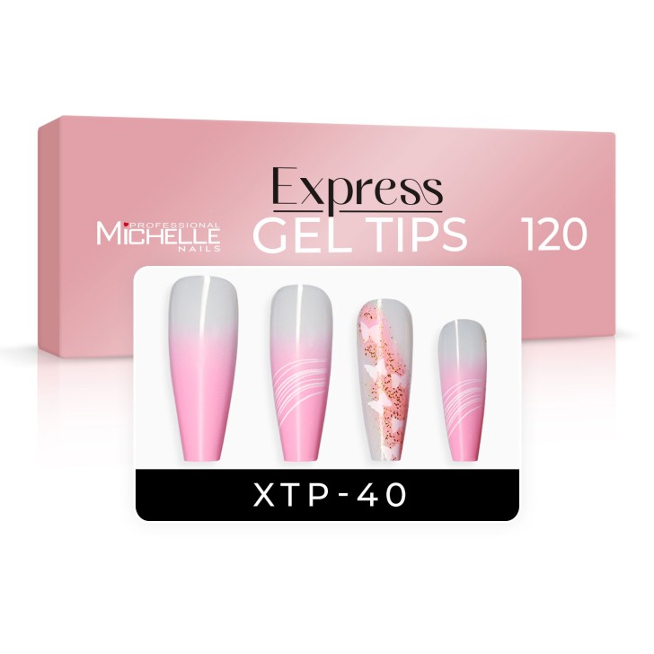 EXPRESS GEL TIPS 120 pièces - 40 nuances de rose Frarfalle