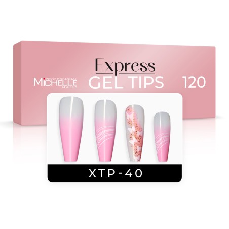 EXPRESS GEL TIPS 120PZ - 40 Sfumature rosa Frarfalle
