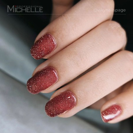 Smalto Disco Glitter Semipermanente - Rosa Antico 04