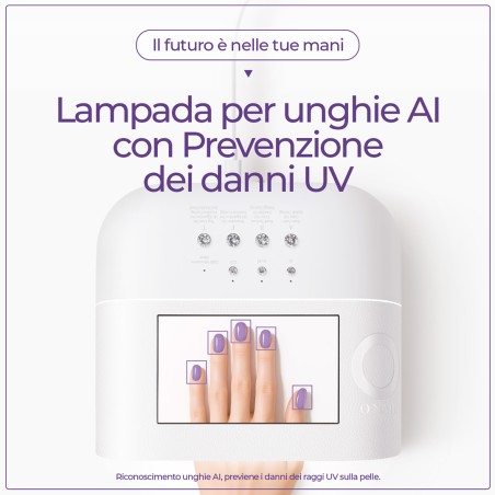 ONAIL AI Lampada UV LED con Live Display e Videocamera Integrata