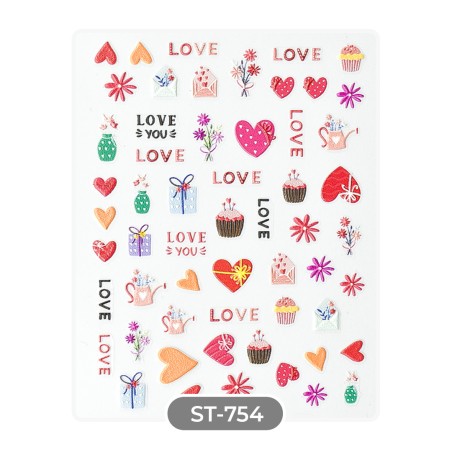 STICKERS AUTOCOLLANTS SAINT-VALENTIN - ST754