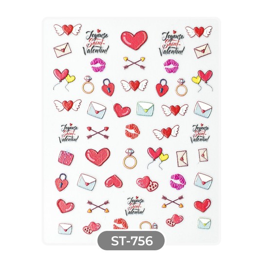 STICKERS AUTOCOLLANTS SAINT-VALENTIN - ST756