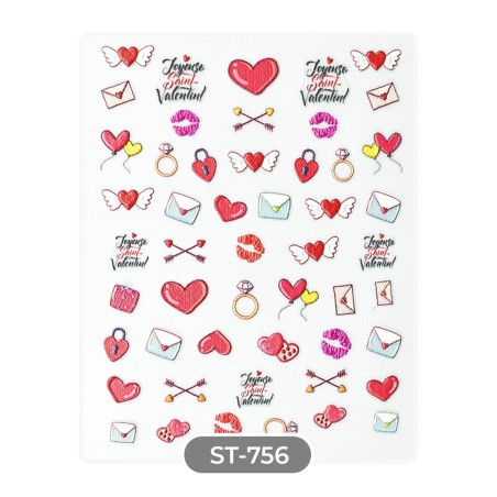 STICKERS AUTOCOLLANTS SAINT-VALENTIN - ST756