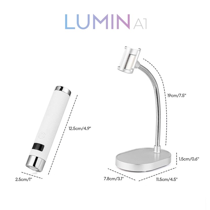 LUMIN A1 Lampada UV Led Portatile con AI 5W - WHITE