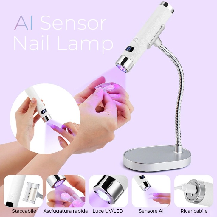 LUMIN A1 Lampada UV Led Portatile con AI 5W - AZZURRO