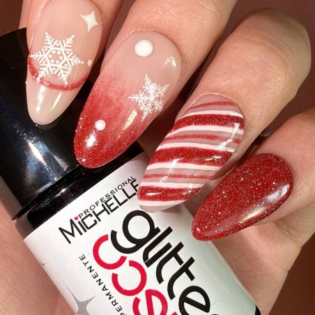 Smalto Disco Glitter Semipermanente - Rosso 03