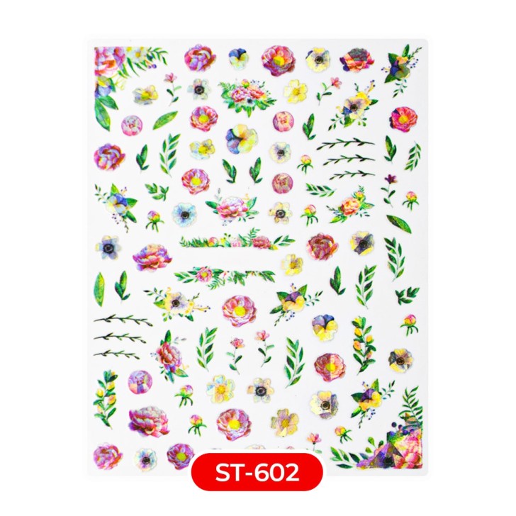Stickers ST602 flores rosas