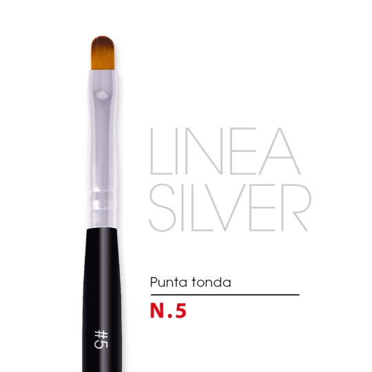 Pennello punta tonda Nr 5 - Linea Silver