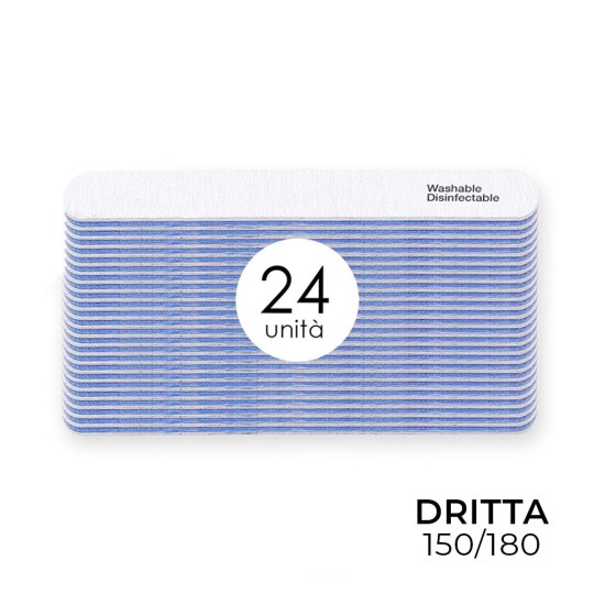 24x LONG-LIFE STRAIGHT WASHABLE FILE - Double face 150/180