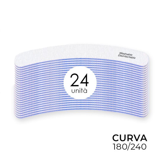 24 LIMAS CURVAS LAVABLES DE LARGA DURACIÓN - Double face 180/240