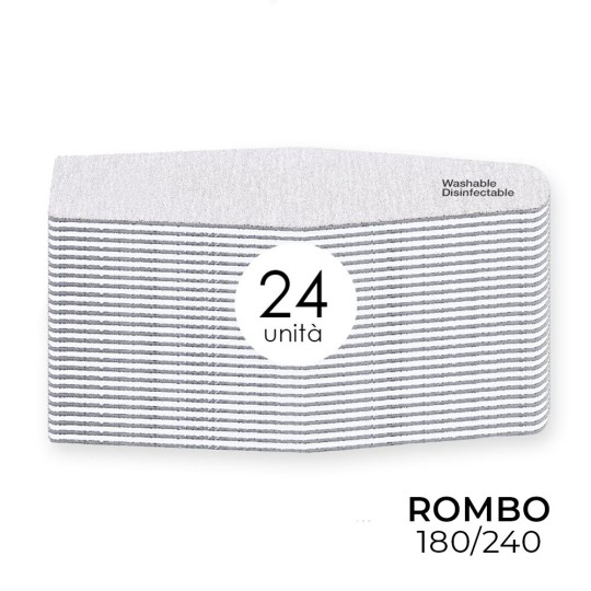 24x LIMA ALTA ABRASIVITÀ ROMBO LAVABILE - DOUBLE FACE 180/240