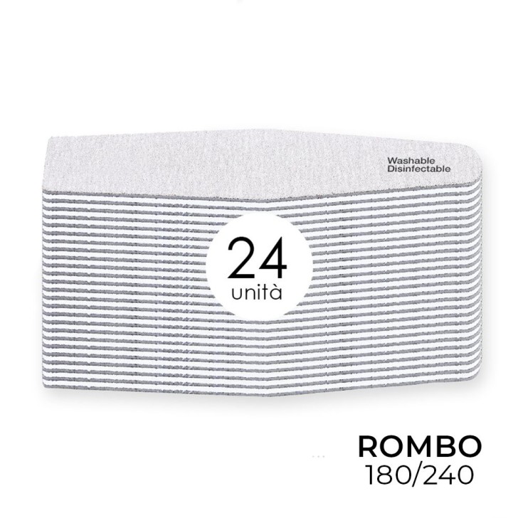 24x HIGH ABRASIVE FILE WASHABLE RHOMBUS - Double face 180/240