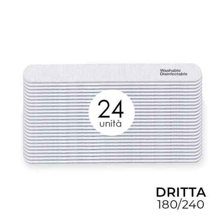 24x LIMA ALTA ABRASIVITÀ DRITTA LAVABILE - DOUBLE FACE 180/240