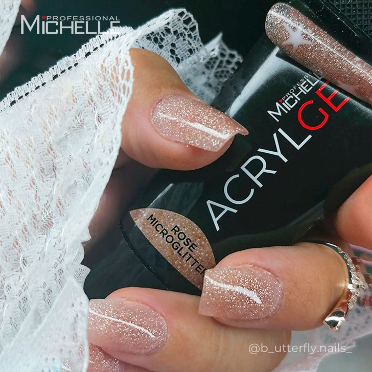 Acrylgel MicroGlitter 60Ml - Rose