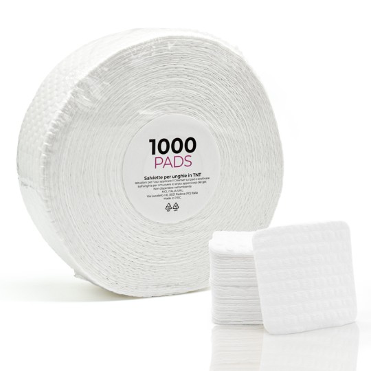 Pads húmedas en rollo TNT - 1000 unidades blancas