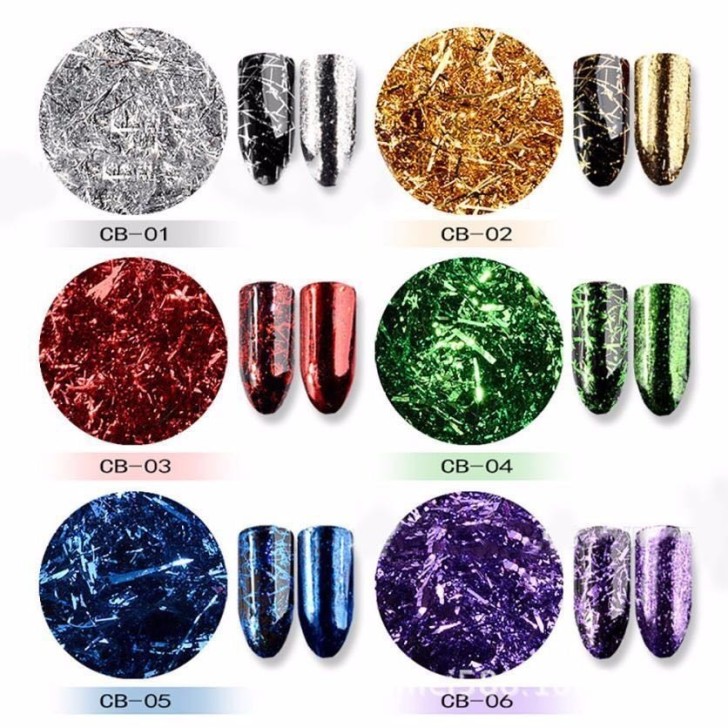 Nail art and nail decorations: Silver H120 Foil color filaments - DECORATIONS - THREADS