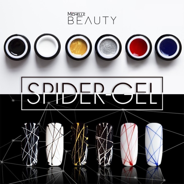 Décoration nail - gel art pour ongles Spider gel - BLEU 08-S par Michellenails reconstruction