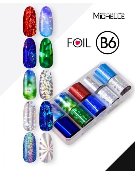Nail art e decorazioni per unghie: Transfer Foil Holo B6 FOIL- DECORAZIONI- FILI