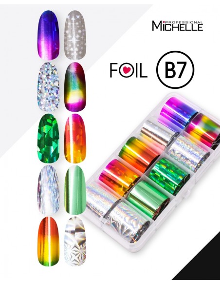 Nail art e decorazioni per unghie: Transfer Foil Holo B7 FOIL- DECORAZIONI- FILI