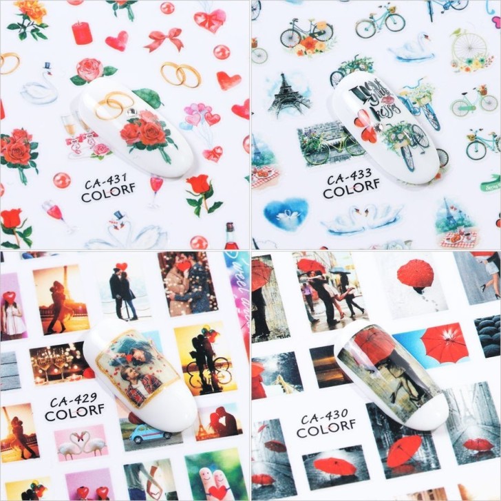 Nail art et décorations d'ongles : Stickers SAINT VALENTIN - ST402 STICKERS Stickers