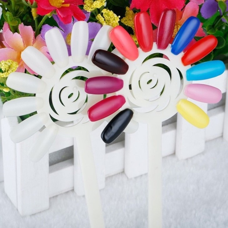 Nail accessories SUNFLOWER COLOR PALETTE 120 Tips Natural - RING Professional use nails