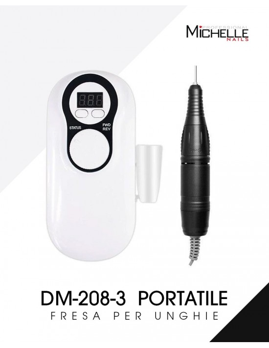 apparecchiatura uso professionale per unghie,  FRESA PORTATILE PROFESSIONALE - 30.000 giri DM-208-3