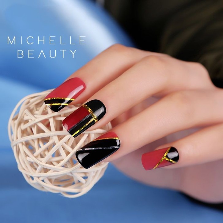 Nail art and nail decorations: STICKERS LINES Stickers ST186 rainbow stripes Stickers